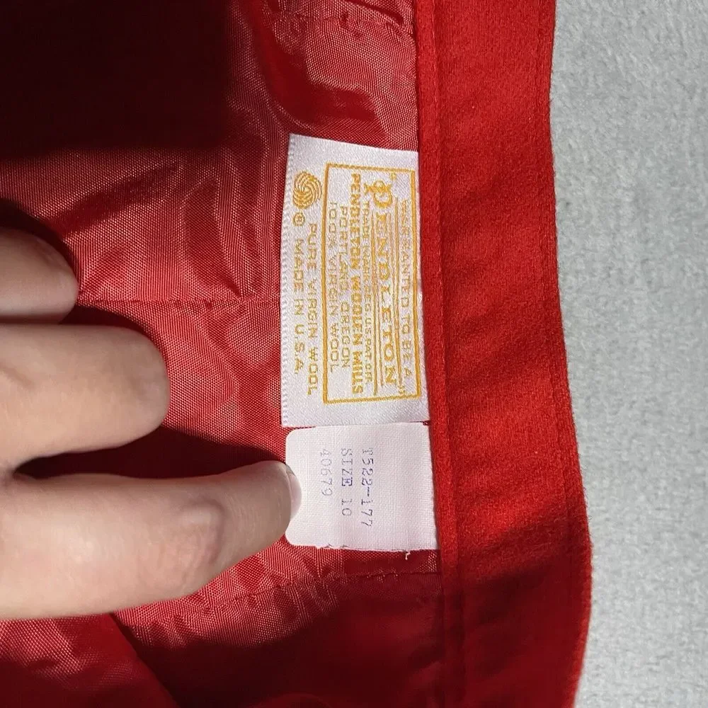 Vintage Pendleton Skirt Womens‎ 10 Wool Academia Classic Red Christmas Holiday